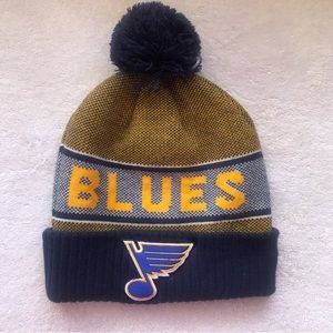 St. Louis Blues Fanatics Branded Team Pride Cuffed Knit Hat with Pom